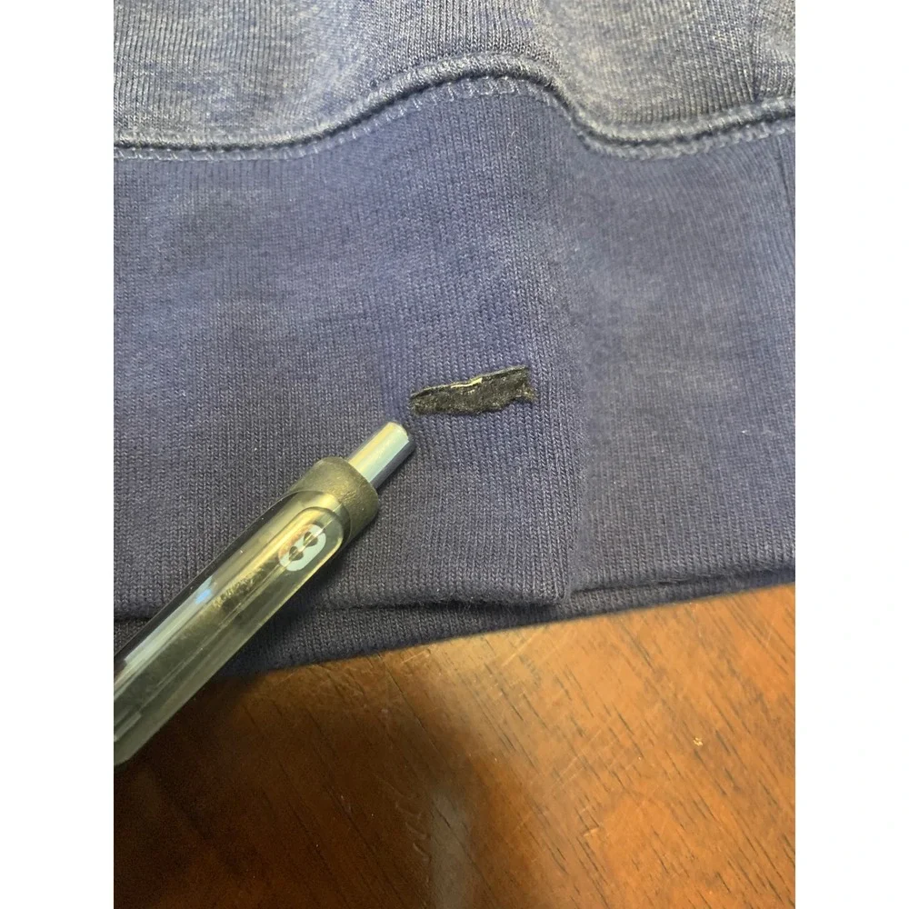Banana Republic Polartec‎ Sweatshirt Minimalist Medium Blue Heathered Raglan